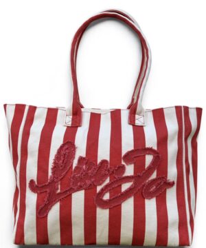 LIU JO VA5208T6948 Shopper a righe con logo
