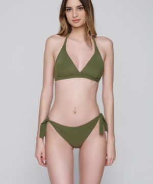 LUNA SPLENDIDA 91928 Slip da bagno verde con laccetti