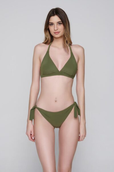 LUNA SPLENDIDA 91928 Slip da bagno verde con laccetti