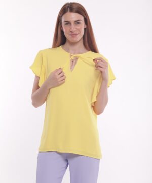 MIMÌ MUÀ Firenze ESAM-1805 Blusa giallo in georgette