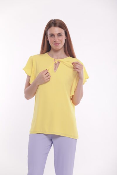 MIMÌ MUÀ Firenze ESAM-1805 Blusa giallo in georgette