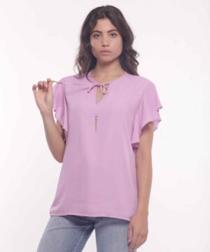 MIMÌ MUÀ Firenze ESAM-1805 Blusa ciclamino in georgette