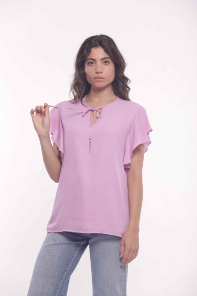 MIMÌ MUÀ Firenze ESAM-1805 Blusa ciclamino in georgette