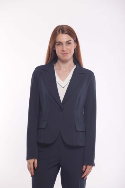 MIMÌ MUÀ Firenze ESAM-6518 Giacca corta blu in mano fredda