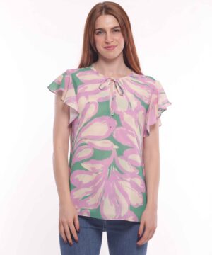 MIMÌ MUÀ Firenze MRAM-1845 Blusa panna fantasia floreale