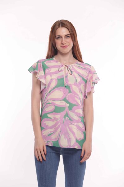 MIMÌ MUÀ Firenze MRAM-1845 Blusa panna fantasia floreale