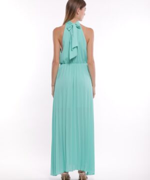MIMÌ MUÀ Firenze MSAM-4418 Abito lungo plissé verde georgette