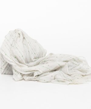 MIMÌ MUÀ Firenze STAI-9003 Foulard bianco effetto righe