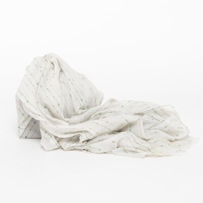 MIMÌ MUÀ Firenze STAI-9003 Foulard bianco effetto righe