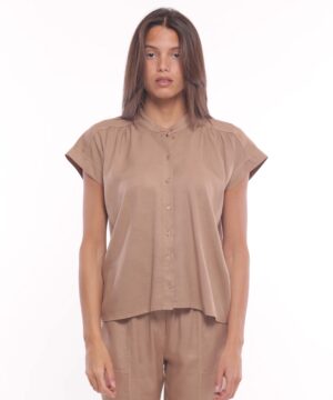 MIMÌ MUÀ Firenze ARAM-1857 Camicia cammello in tencel