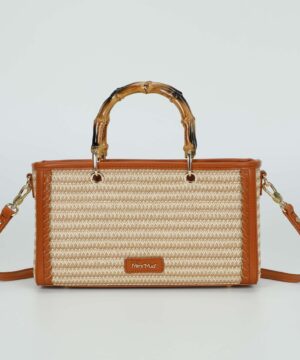 MIMÌ MUÀ Firenze M8-J201123 Borsa baguette cuoio in paglia