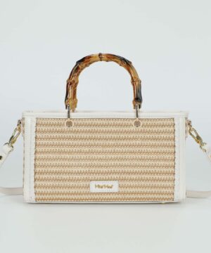 MIMÌ MUÀ Firenze M8-J201123 Borsa baguette bianco in paglia