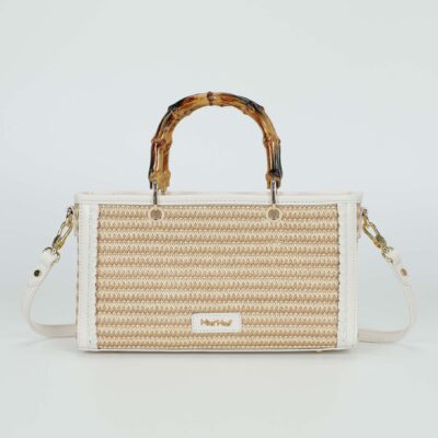MIMÌ MUÀ Firenze M8-J201123 Borsa baguette bianco in paglia
