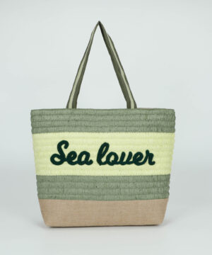 MIMÌ MUÀ Firenze M8-X201095 Borsa shopper verde in paglia