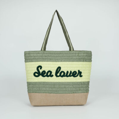 MIMÌ MUÀ Firenze M8-X201095 Borsa shopper verde in paglia