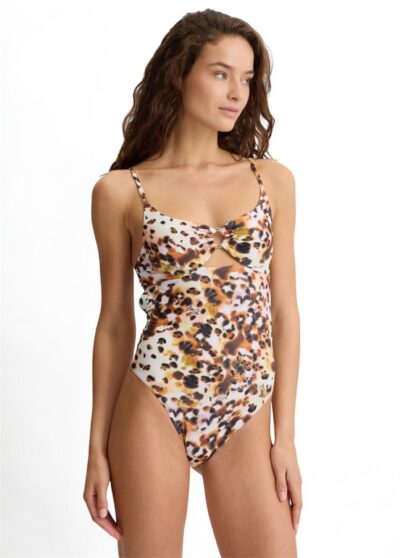LIU JO VA5190J6448 Costume intero ferretto stampa animalier
