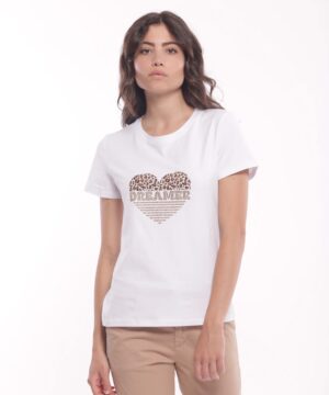MIMÌ MUÀ Firenze SFAM-1766 T-shirt bianco cammello 