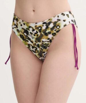 LIU JO VA5015J6448 Slip da bagno stampa animalier verde