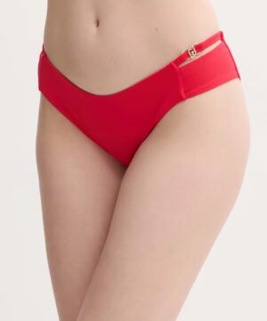 LIU JO VA5022J6447 Slip da bagno rosso con fasce