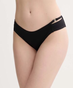 LIU JO VA5022J6447 Slip da bagno nero con fasce