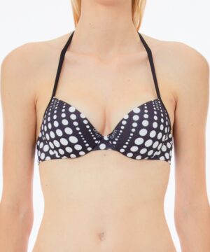 LIU JO VA5113J6448 Push up da bagno nero fantasia pois