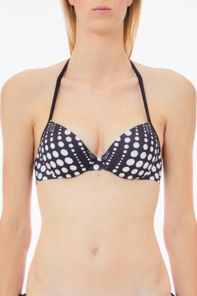 LIU JO VA5113J6448 Push up da bagno nero fantasia pois