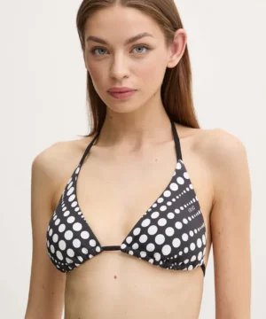 LIU JO VA5115J6448 Triangolo da bagno nero stampa pois