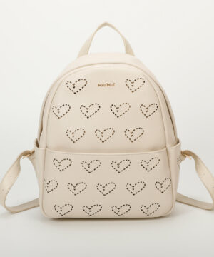 MIMÌ MUÀ Firenze M8-H201195 Zaino beige con cuore traforato