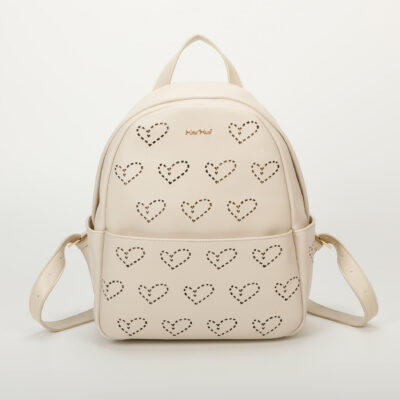 MIMÌ MUÀ Firenze M8-H201195 Zaino beige con cuore traforato