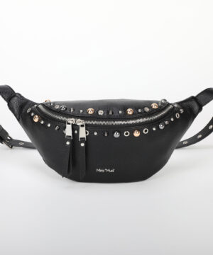 MIMÌ MUÀ Firenze M8-H201310 Marsupio nero con borchie