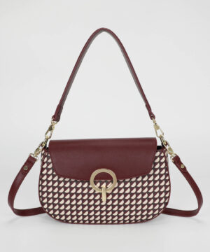 MIMÌ MUÀ Firenze M8-J201277 Borsa a tracolla burgundy fantasia