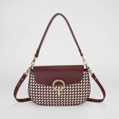 MIMÌ MUÀ Firenze M8-J201277 Borsa a tracolla burgundy fantasia