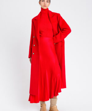 TWINSET 252LI2TCC Gonna rosso con volant