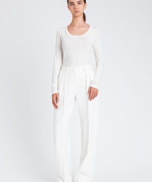 TWINSET 252LI2WBB T-shirt bianco manica lunga in jersey
