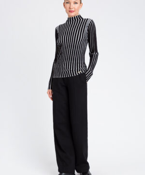 TWINSET 252LI3ABB Maglia a lupetto righe bicolor