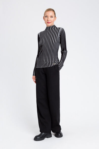 TWINSET 252LI3ABB Maglia a lupetto righe bicolor