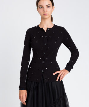 TWINSET 252LI3DAA Cardigan nero con pietre