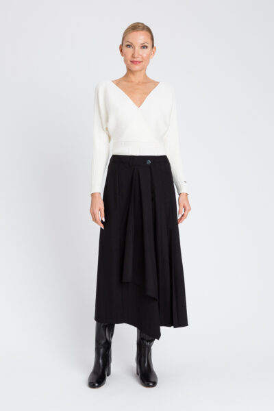 TWINSET 252LI3QBB Maglia bianco con incrocio