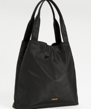 TWINSET 252LI7ACC Borsa shopper nero tessuto tecnico