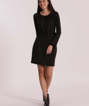 MIMÌ MUÀ Firenze MRAN-5289 Gonna corta nero con strass