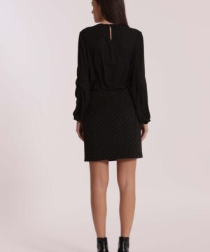 MIMÌ MUÀ Firenze MRAN-5289 Gonna corta nero con strass
