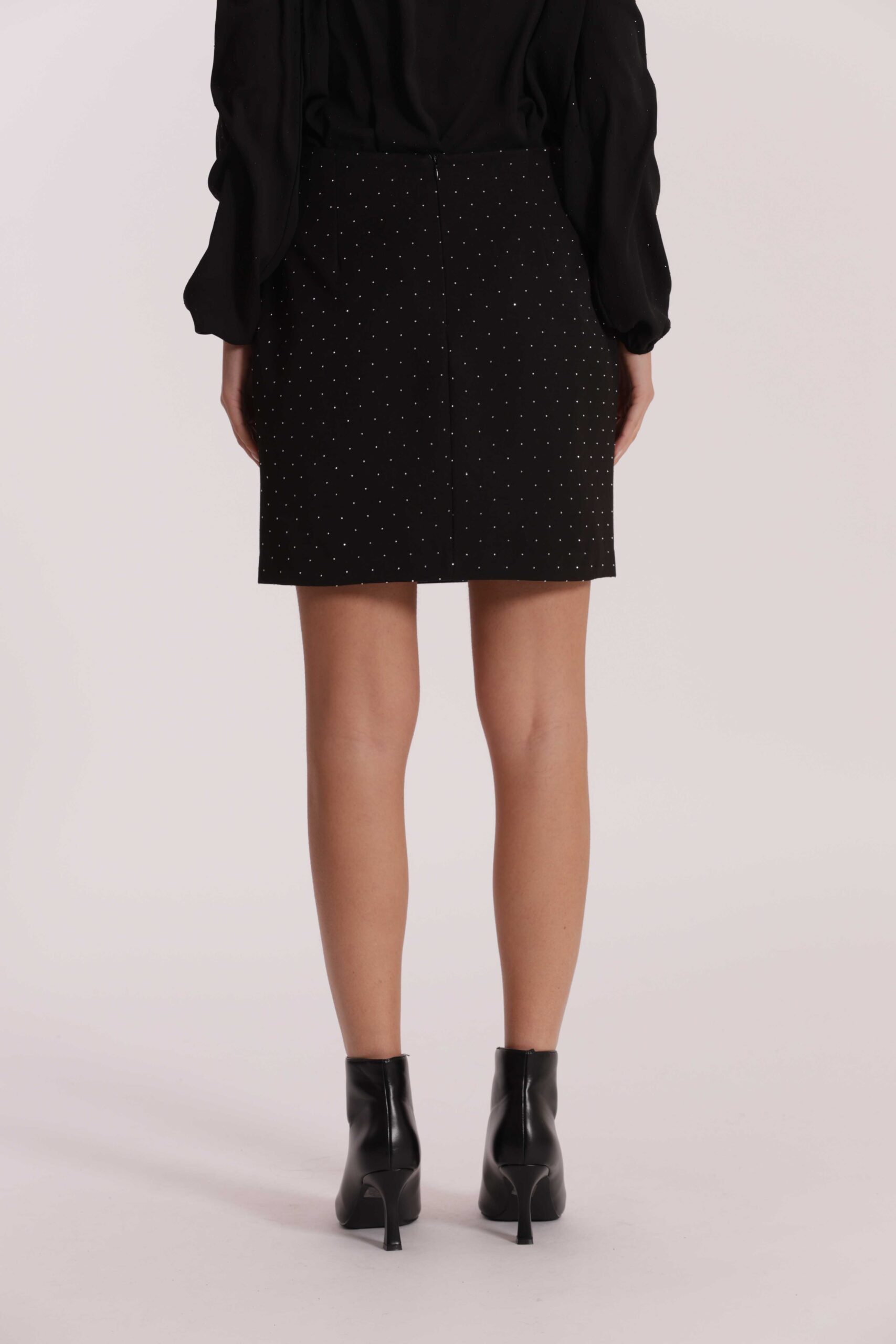 MIMÌ MUÀ Firenze MRAN-5289 Gonna corta nero con strass