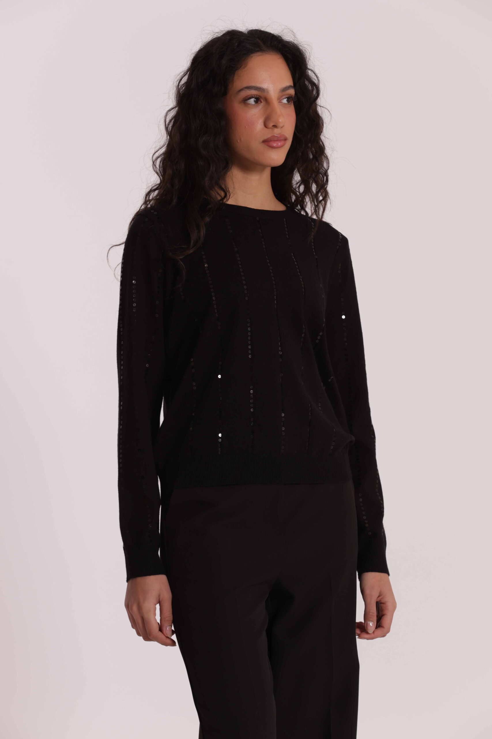 MIMÌ MUÀ Firenze AFAN-3728 Maglia blu con paillettes