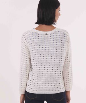MIMÌ MUÀ Firenze AFAI-3602 Cardigan bianco traforato