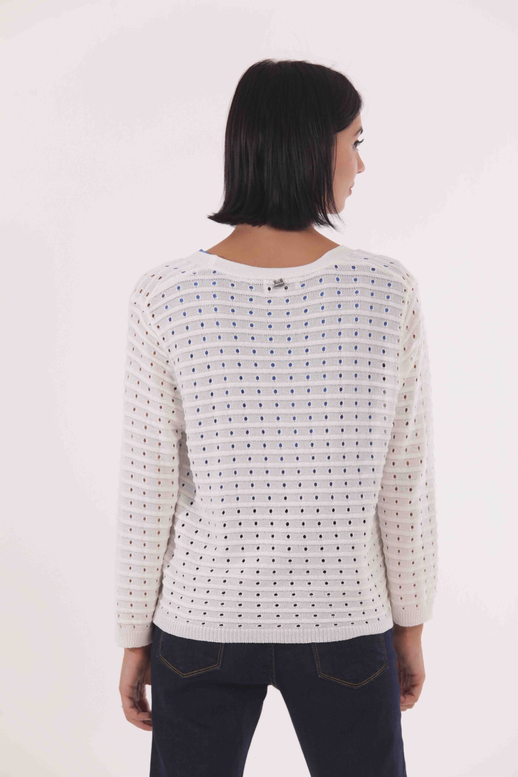 MIMÌ MUÀ Firenze AFAI-3602 Cardigan bianco traforato