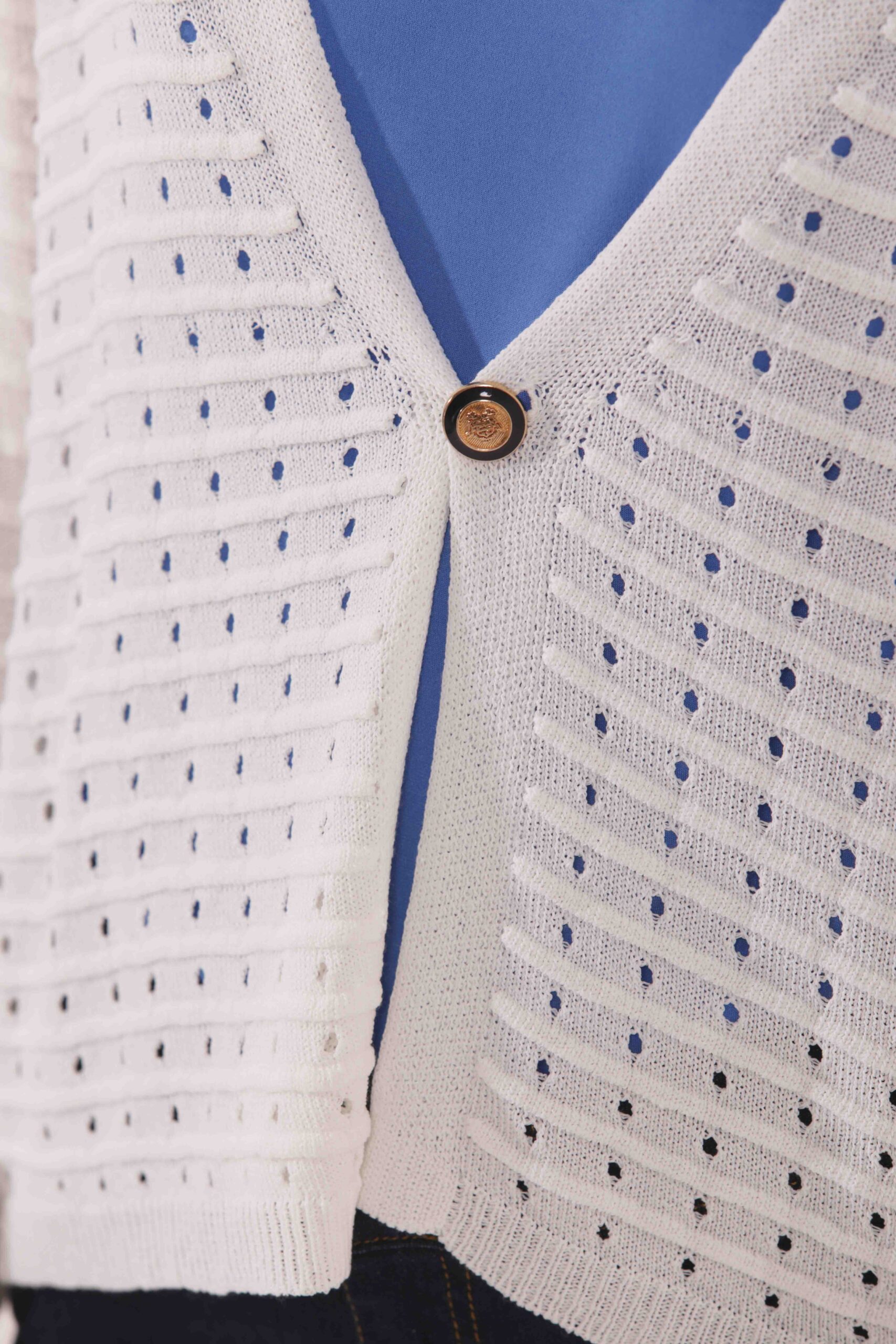 MIMÌ MUÀ Firenze AFAI-3602 Cardigan bianco traforato
