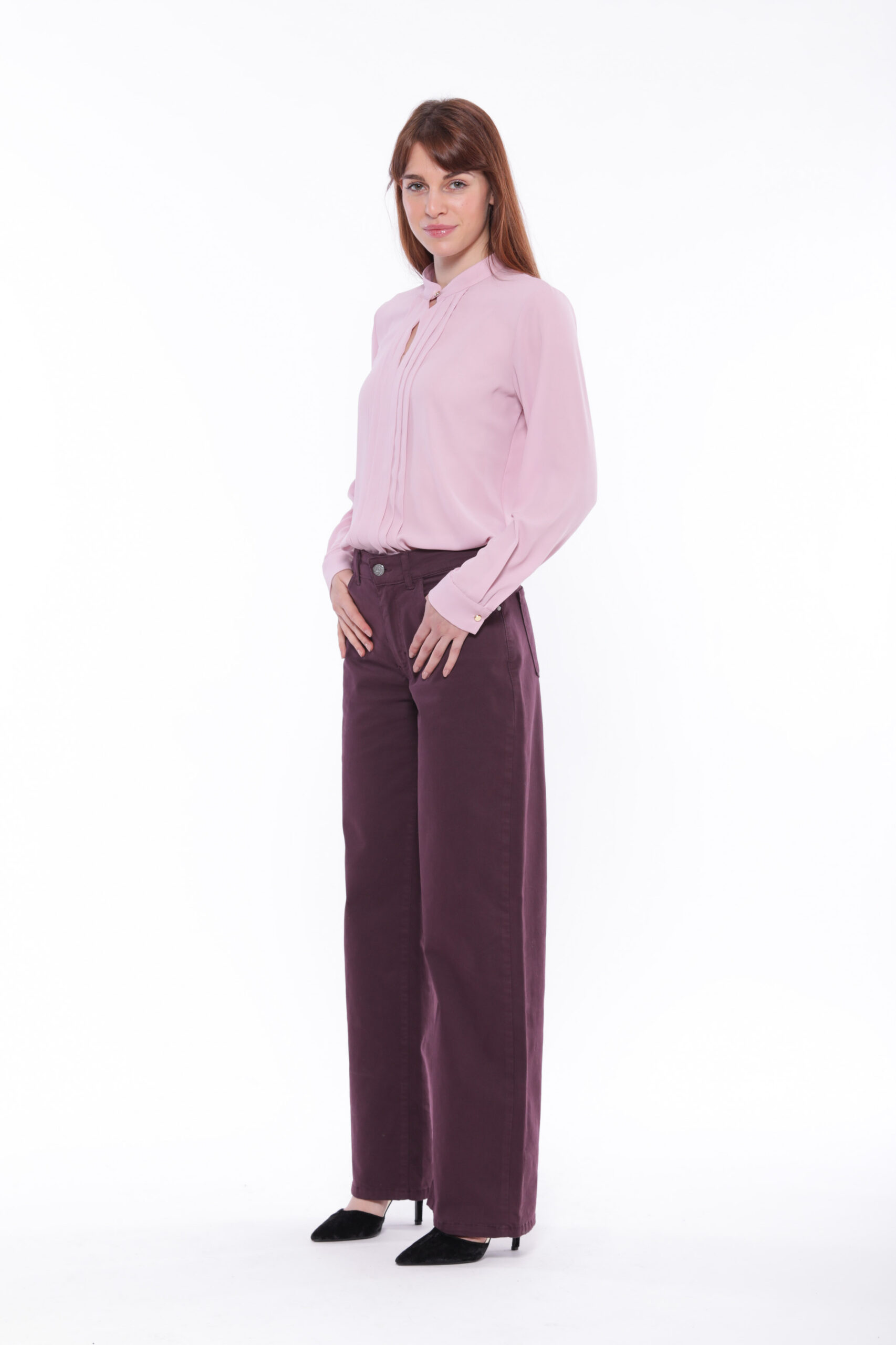 MIMÌ MUÀ Firenze LSAL-2666 Pantalone palazzo moro in bengalina