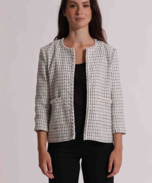 MIMÌ MUÀ Firenze SFAO-6629 Giacca in tweed bianco