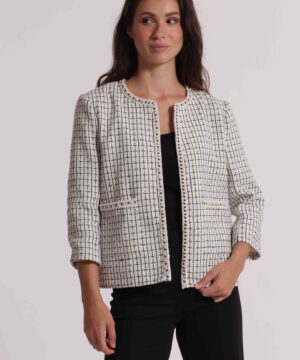MIMÌ MUÀ Firenze SFAO-6629 Giacca in tweed bianco