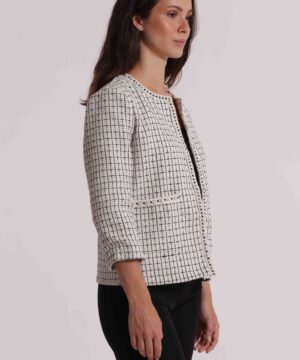 MIMÌ MUÀ Firenze SFAO-6629 Giacca in tweed bianco